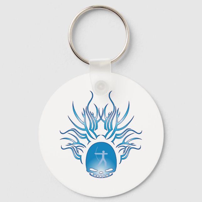 Archery Skull Key Ring (Front)