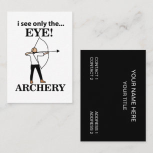 Archery Sport Bow Arrow Archery Business Card