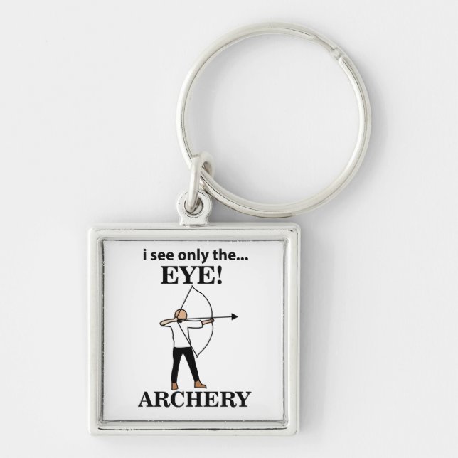Archery Sports Bow Arrow Archery Key Ring (Front)