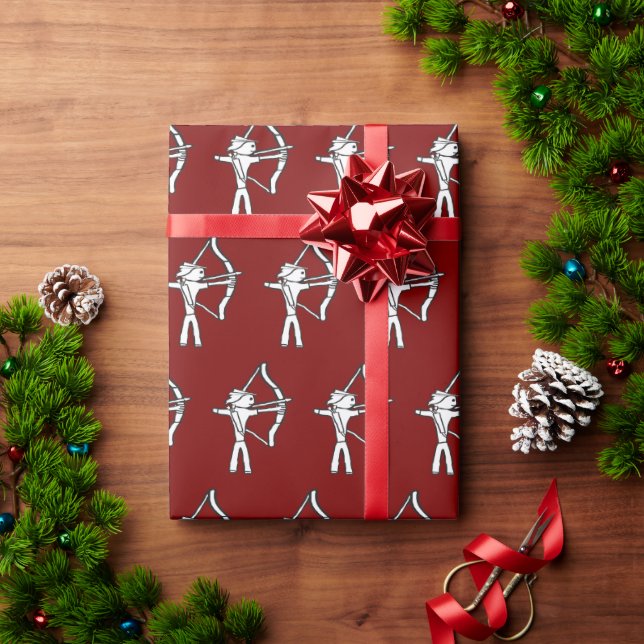 Archery Stickman Wrapping Paper (Holiday Gift)