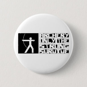 Archery Survive 6 Cm Round Badge