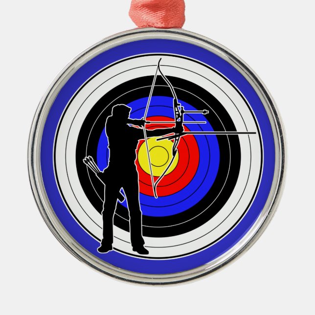 Archery & target 01 metal tree decoration (Front)