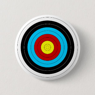 Archery Target 6 Cm Round Badge