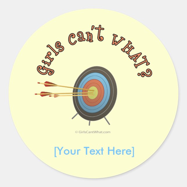 Archery Target Bullseye Classic Round Sticker (Front)