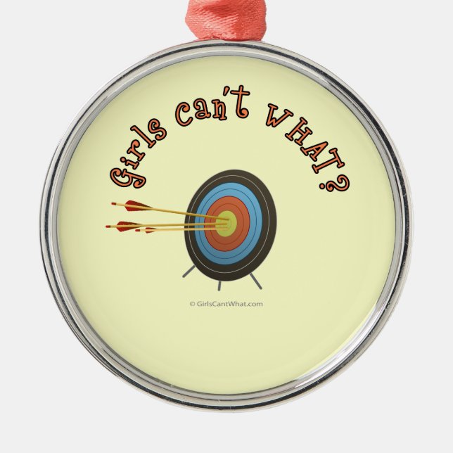 Archery Target Bullseye Metal Tree Decoration (Front)