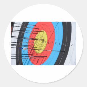 Archery target classic round sticker