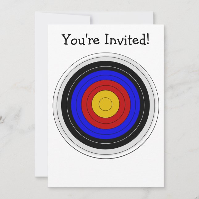 Archery Target Design Any Occasion Invitation (Front)