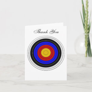 Archery Target Design Thank You Card