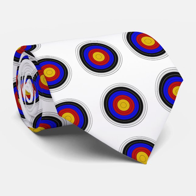 Archery Target Design Tie (Rolled)