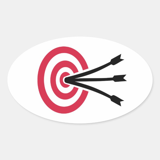 Archery target oval sticker (Front)