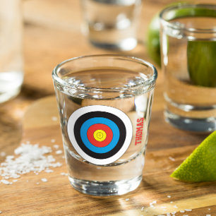 Archery Target Personalised Shot Glass