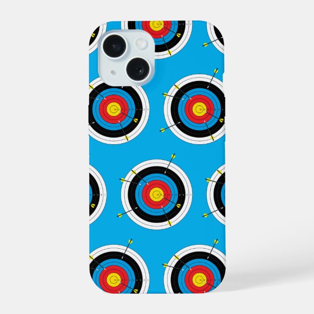Archery Targets and Arrows, Bow Shooting iPhone 15 Case (Back)