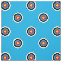 Archery Targets and Arrows Pattern on Blue