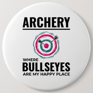 Archery Targets Archer Bow Arrows Bullseye  6 Cm Round Badge