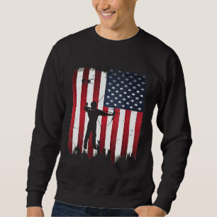 Archery Usa American Flag 4th Of July Patriotic Ar Sweatshirt