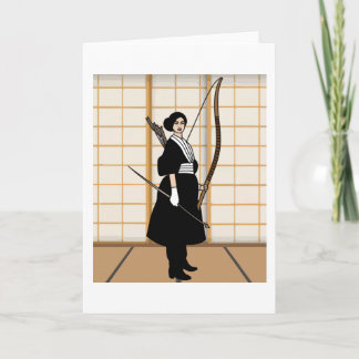 Archery With A Bow And Arrow Card