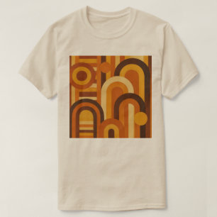 Arches and Sunspots Retro Geometric Design T-Shirt