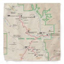 Arches map bandanna