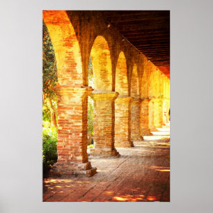 Arches Mission San Juan Capistrano Poster