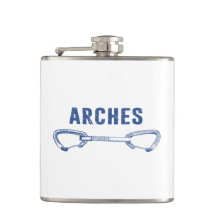 Arches National Park Climbing Quickdraw Hip Flask