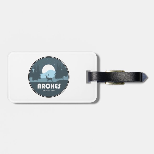 Arches National Park Deer Luggage Tag (Back Horizontal)