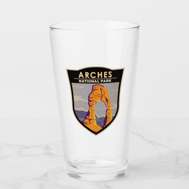 Arches National Park Delicate Arch Vintage Glass (Front)