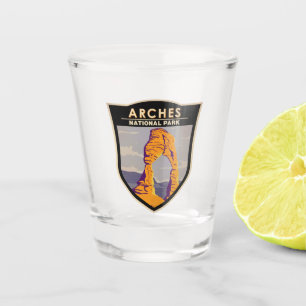 Arches National Park Delicate Arch Vintage Shot Glass