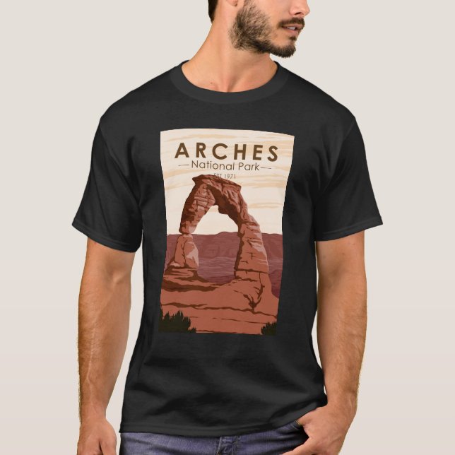 Arches National Park Delicate Arch Vintage T-Shirt (Front)