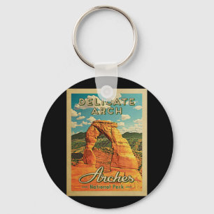 Arches National Park  - Delicate Arch Vintage Trav Key Ring