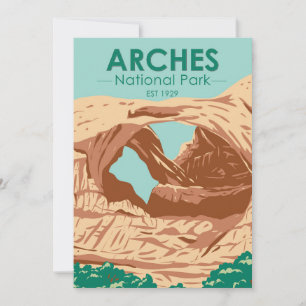 Arches National Park Double Arch Holiday Card
