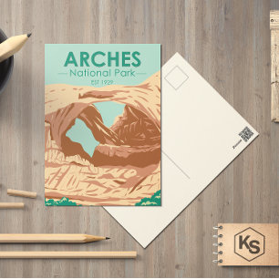 Arches National Park Double Arch Postcard