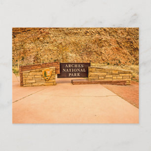 Arches National Park Entrance Sign Postcard