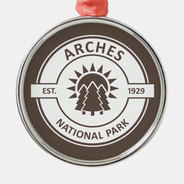 Arches National Park Metal Tree Decoration (Front)