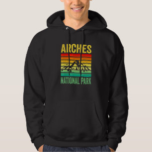 Arches National Park Moab Utah Retro Sunset Souven Hoodie