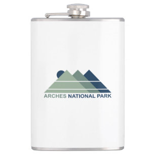Arches National Park Mountain Sun Hip Flask
