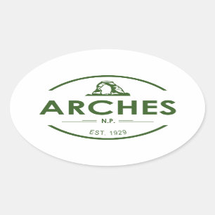 Arches National Park Oval Sticker
