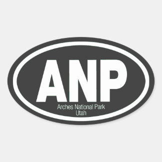Arches National Park Oval Sticker