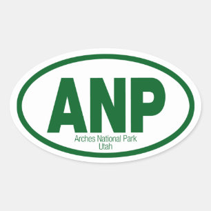 Arches National Park Oval Sticker