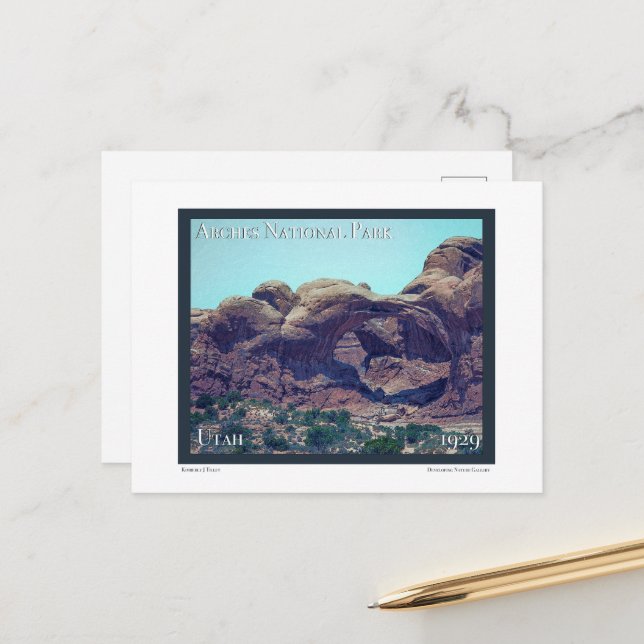 Arches National Park Poster Postcard (Front/Back In Situ)