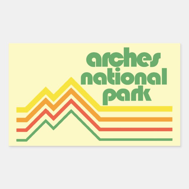 Arches National Park Rectangular Sticker (Front)