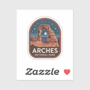 Arches National Park Retro Badge Design