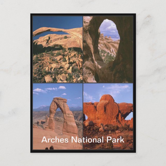 Arches National Park Sandstone Aches Photo Collage Postcard (Front)