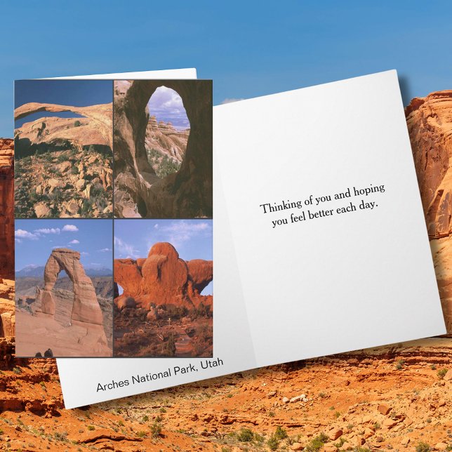 Arches National Park Sandstone Aches Utah Photos Card (Vintage Happy Birthday America Black Greeting Card)