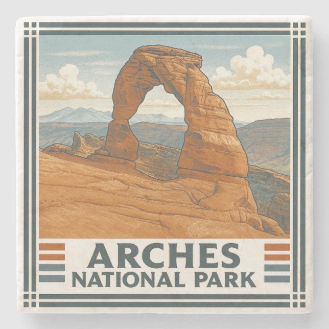 Arches National Park Stone Coaster (Front)