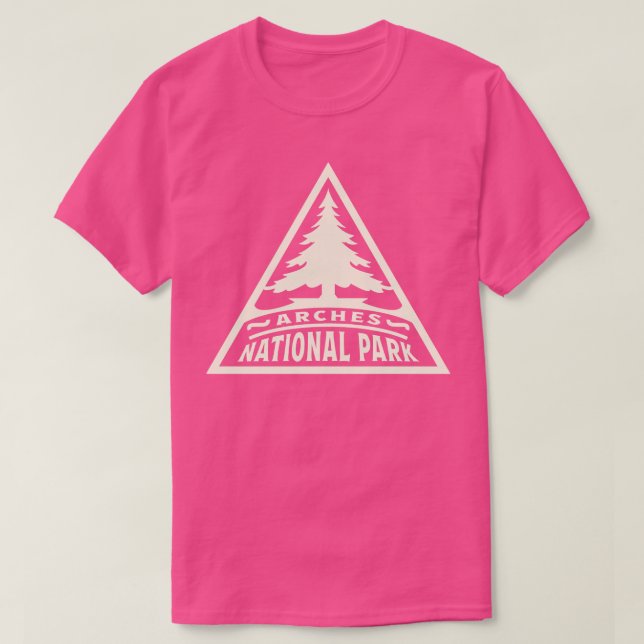 Arches National Park Tree Triangle Tan T-Shirt (Design Front)
