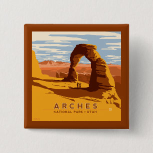 Arches National Park Utah 15 Cm Square Badge