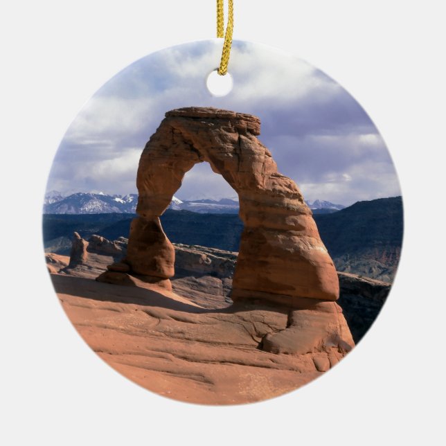 Arches National Park, Utah Ceramic Tree Decoration (Front)