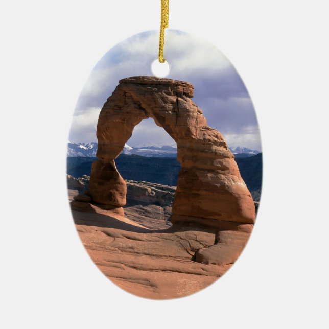 Arches National Park, Utah Ceramic Tree Decoration (Front)