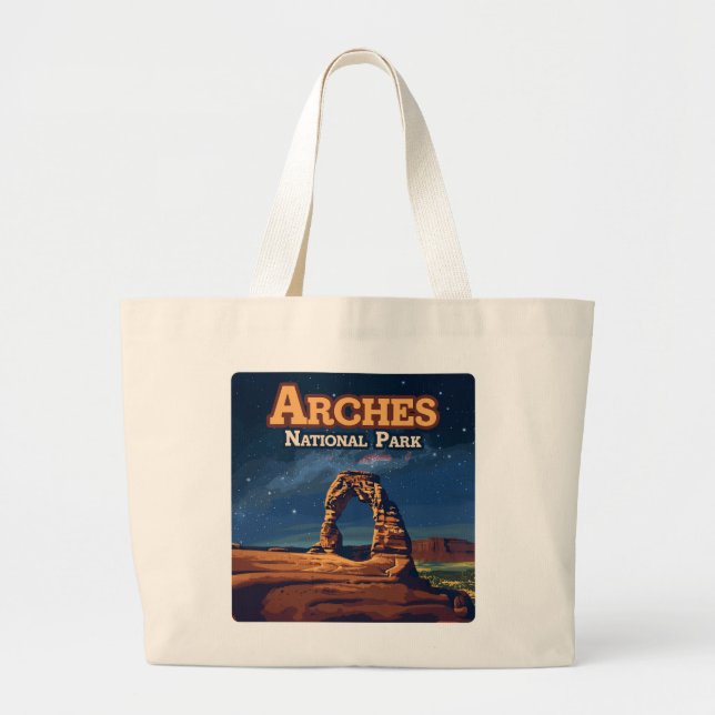 Arches National Park Utah Delicate Arch Moab Large Tote Bag (Front)