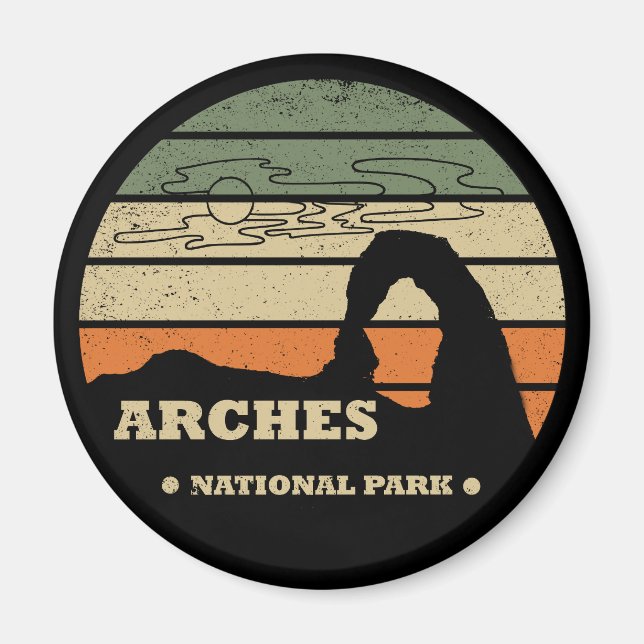 Arches National park Utah Delicate Arch vintage  Magnet (Front)